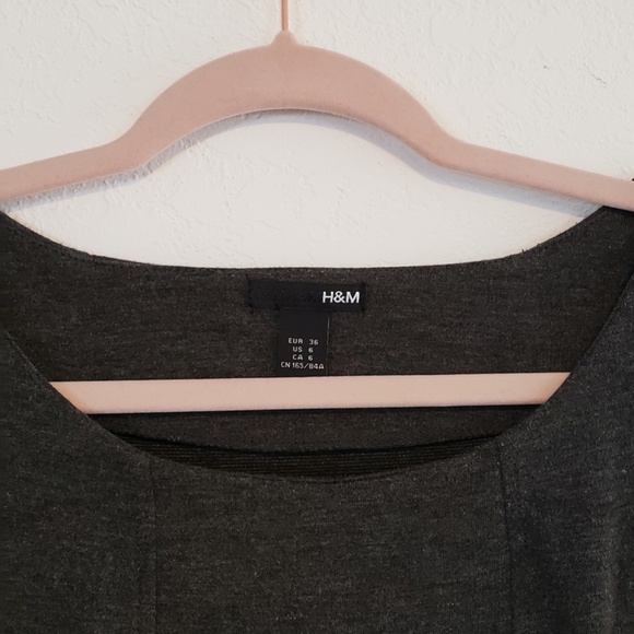 H&M Gray Belted Elegant Work Dress Size 6 with Pockets! - Picture 3 of 13